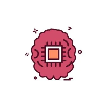 Artificial  intelligence robot icon vector design Stockillustratie