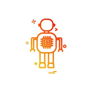 Artificial  intelligence robot icon vector design Stock Illustration