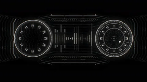 Artificial intelligence robot interface / AI vision (intro + loopable part) Stock Footage 52215395