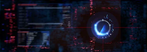 Artificial intelligence robot interface / AI vision (intro + loopable part) Video stock 52216498