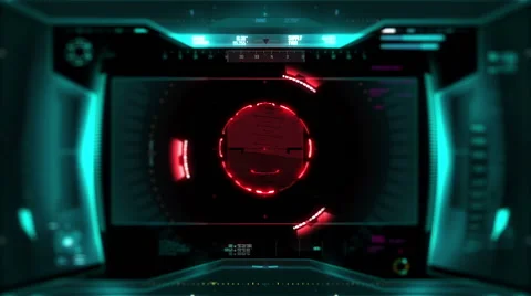 Artificial intelligence robot interface / AI vision (intro + loopable part) Stock Footage