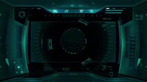 Artificial intelligence robot interface / AI vision (intro + loopable part) Stock Footage 52254630