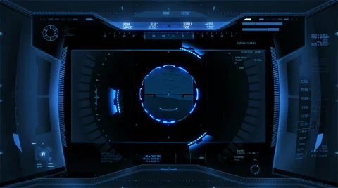 Artificial intelligence robot interface / AI vision (intro + loopable part) Stock Footage