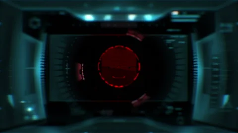 Artificial intelligence robot interface / AI vision (intro + loopable part) Stock Footage 52254818