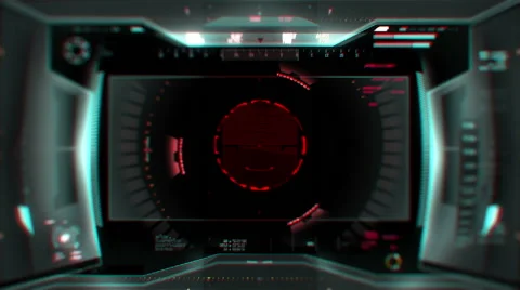 Artificial intelligence robot interface / AI vision (intro + loopable part) Stock Footage 52254846