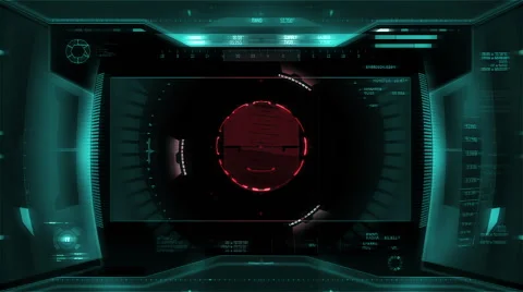 Artificial intelligence robot interface / AI vision (intro + loopable part) Stock Footage 52254879