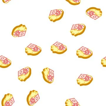 Artificial intelligence robot isometric icon seamless pattern Stock Illustration