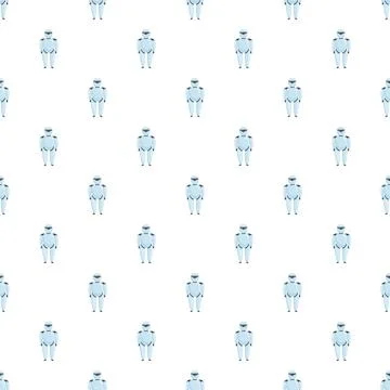 Artificial intelligence robot pattern background for technology concepts Illustrazione stock