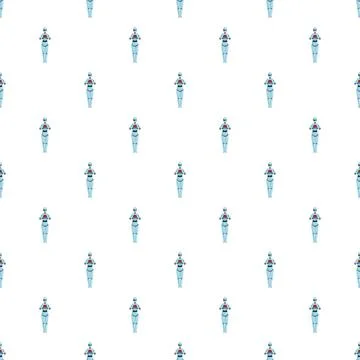 Artificial intelligence robot pattern creating technology background Stock Illustration