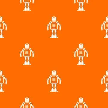 Artificial intelligence robot pattern seamless Stock Illustration