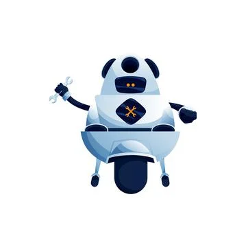 Artificial intelligence robot repairing automation Stock Illustration