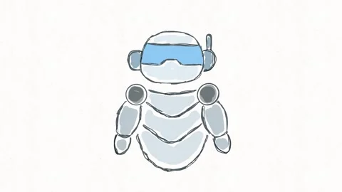 Artificial Intelligence Robot Technology Animation Video stock 341863556