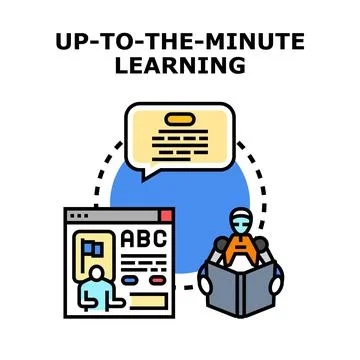 Artificial intelligence robot using online learning technology Stock Illustration