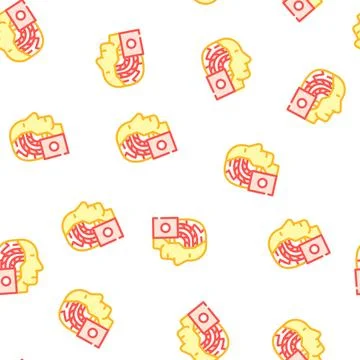 Artificial intelligence robot vector seamless pattern Stockillustratie