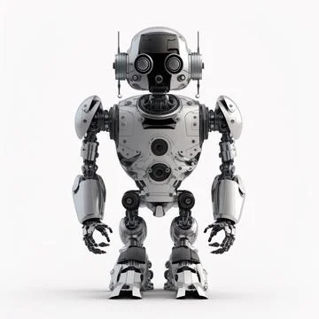 Artificial intelligence robot on white background Foto stock