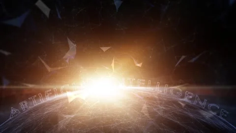 Artificial intelligence science animation Stock Footage 323323715