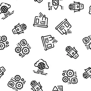 Artificial Intelligence Seamless Pattern イラスト素材