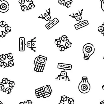 Artificial Intelligence Seamless Pattern イラスト素材