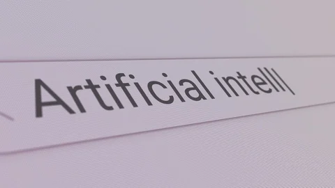 Artificial Intelligence Search Bar Stock Footage 122331113