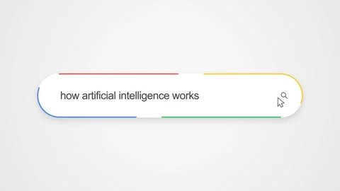 Artificial Intelligence Search Bar Interface Stock Footage 338395110