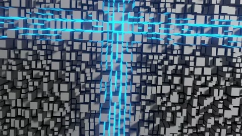 Artificial intelligence searches. Algorithms direct scanners to different parts Stock Footage 134512012