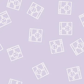 Artificial intelligence seo optimization line vector seamless pattern イラスト素材