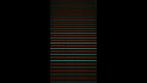 Artificial Intelligence Server Farms Processing Code - Vertical Render Stock Footage 325752730