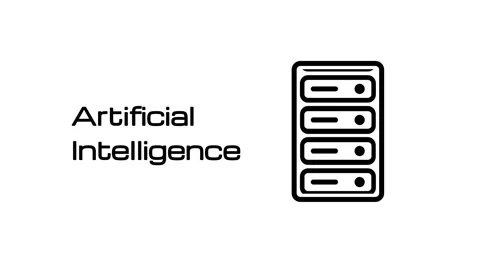Artificial Intelligence Server Icon Stock Footage 343509654