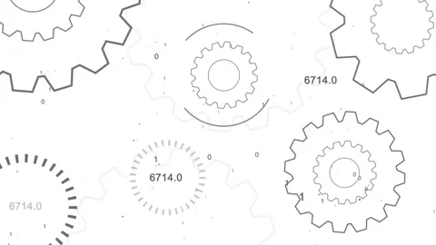 Artificial intelligence service setup, tech support and maintenance wireframe Stock Footage 293152932