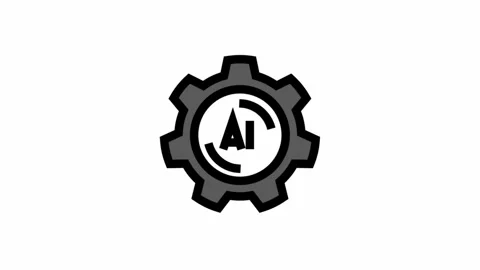 Artificial intelligence settings symbol - artificial intelligence icon animation Stock Footage 335284573