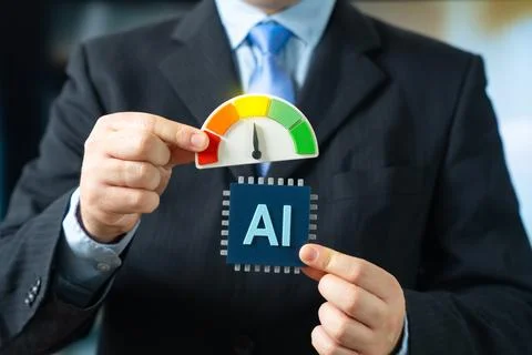 Artificial intelligence shows average mediocre performance. Real world testin Stock Photos