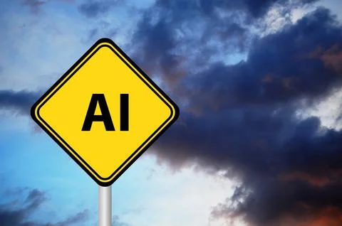 Artificial intelligence sign Stock Photos