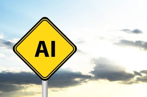 Artificial intelligence sign Stock Photos