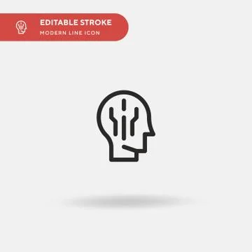 Artificial Intelligence Simple vector icon. Illustration symbol design templa Stock Illustration