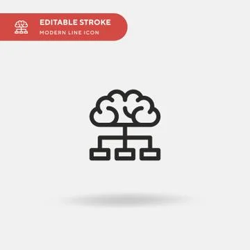 Artificial Intelligence Simple vector icon. Illustration symbol design templa 스톡 일러스트