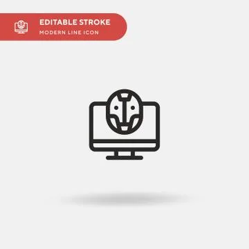 Artificial Intelligence Simple vector icon. Illustration symbol design templa Stock Illustration