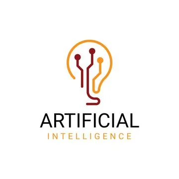 Artificial Intelligence Smart Light Bulb Lamp Circuit Modern Technology Lin.. Stock Illustration