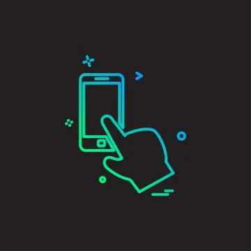 Artificial intelligence smart phone icon vector design 스톡 일러스트