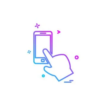 Artificial intelligence smart phone icon vector design 스톡 일러스트