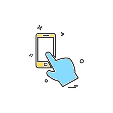 Artificial intelligence smart phone icon vector design 스톡 일러스트
