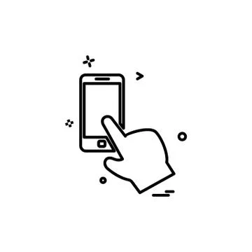 Artificial intelligence smart phone icon vector design 스톡 일러스트