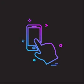Artificial intelligence smart phone icon vector design 스톡 일러스트