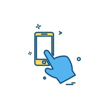 Artificial intelligence smart phone icon vector design 스톡 일러스트