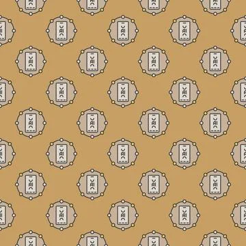 Artificial Intelligence Smartphone inside Circle vector AI colored seamless.. イラスト素材