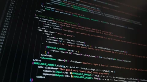 Artificial Intelligence Software Code Typing Automatically on Screen Vidéo 334726108