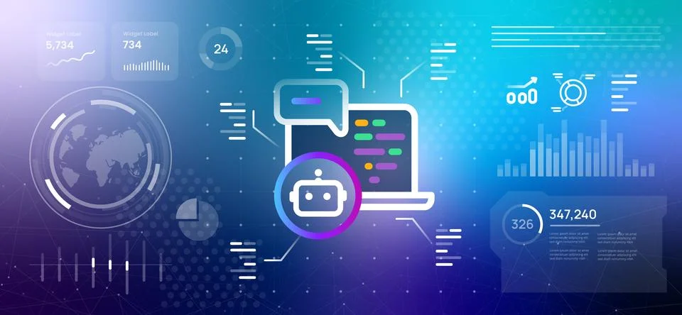 Artificial intelligence software development and automated programming Иллюстрация