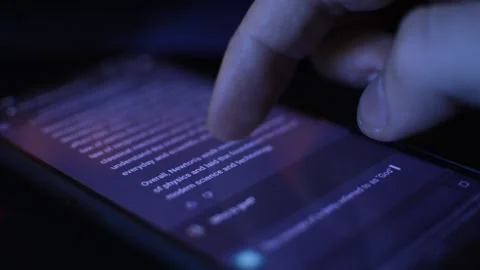 Artificial intelligence software of openai chatgpt. chat gpt write a test. Stock Footage 231690836