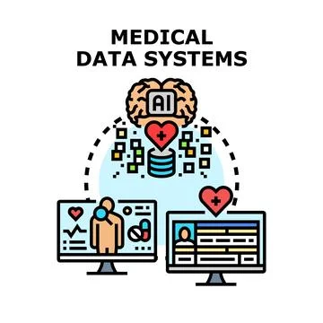 Artificial intelligence supporting medical data systems management 库存插图