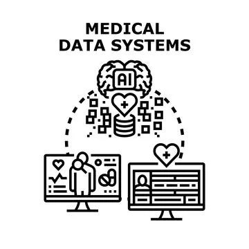 Artificial intelligence supporting medical data systems management Stock Illustration