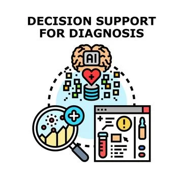 Artificial intelligence supporting medical diagnosis and data analysis 스톡 일러스트